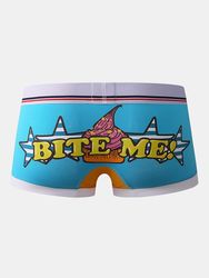 S Hip-hop Caleçon boxeur imprimé au dos Coton Respirant Patchwork Pouch Sous-vêtements - Newchic - Modalova