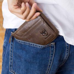 BULLCAPTAIN Portefeuille en cuir véritable porte-monnaie avec 7 emplacements pour carte - Newchic - Modalova