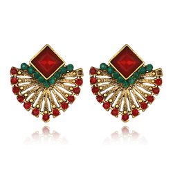 Boucles d'oreilles goutte rubis bohème boucles d'oreilles en cristal festonné ethnique boucles d'oreilles s - Newchic - Modalova