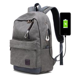 Sac à dos de voyage multifonctionnel en toile avec port de charge USB pour homme - Newchic - Modalova