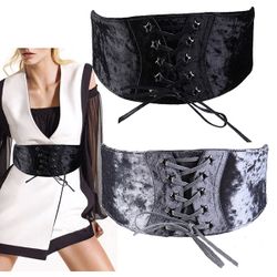 Corset Noirs Ultra Creux Élastique Large Ceinture Taille Robe Décorative Robe Ceinture - Newchic - Modalova