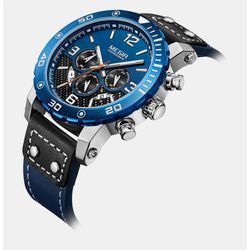 Loisirs Sport Style s Montre Cuir Bande Cadran Unique Étanche Lumineux Quartz Montre - Newchic - Modalova