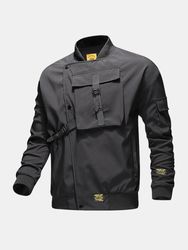 Vestes lâches de col de base-ball d'appliques imprimées de lettre pour des s avec la boucle de poussée - Newchic - Modalova