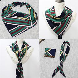 Cm mode s petite foulard carré en mousseline de soie impression géométrique foulard bandeau - Newchic - Modalova