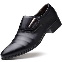 Chaussures Habillées Pointure Large Décontractées à Bout Pointu avec Boucle en Métal - Newchic - Modalova