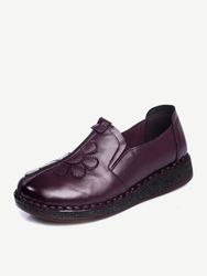 Cuir Soft Chaussures Folkways Slip-on respirantes et résistantes au glissement - Newchic - Modalova