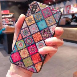 Coque arrière en plastique pour téléphone Rhombic colorés Vogue Anti-chute pour iPhone - Newchic - Modalova