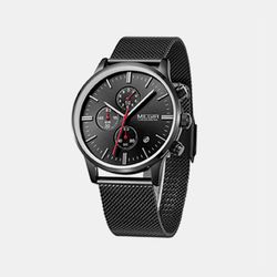 S d'affaires regarder bracelet en acier inoxydable chronographe calendrier montre à quartz - Newchic - Modalova