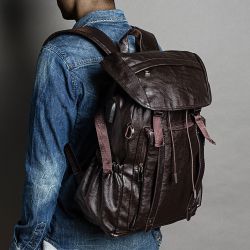 Sac à dos fonctionnel en cuir PU Sac à dos universel pour ordinateur portable - Newchic - Modalova