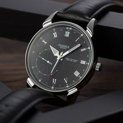 Tendance Lumineuse Etanche Quartz Montre En Cuir En Acier Inoxydable s Taille Montre - Newchic - Modalova