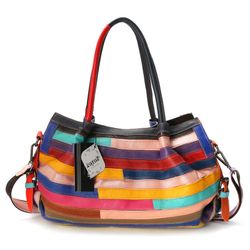 Sac bandoulière floral en cuir véritable sac à main vintage à grande capacité - Newchic - Modalova