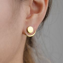 Mode lune boucles d'oreilles corne Rivet arrière suspendus boucles d'oreilles alliage personnalité s boucles d'oreilles - Newchic - Modalova