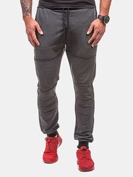 Mens Trous Design Couleur unie Cordon de serrage Slim Fit Fitness Jogging Pantalon de sport décontracté - Newchic - Modalova