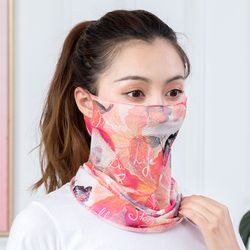 Imprimé à séchage rapide en soie de glace petite écharpe écran solaire ombrage multifonctionnel cou foulard masque de cou - Newchic - Modalova