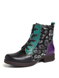 SOCOFY Bottes courtes à lacets plates confortabless en cuir véritable gaufré - Newchic - Modalova