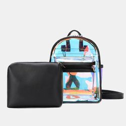S 2Pcs Transparent Jelly Multi-carry Mini Sac À Dos Sac À Bandoulière Sac À Main - Newchic - Modalova