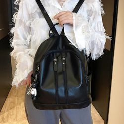 Sac à dos Nouvelle Tendance Pu Soft Cuir Mode Sauvage Simple Collège Vent Loisirs Voyage Sac à dos - Newchic - Modalova