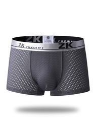 Boxer Antibactérien Respirant Sous-vêtement Grande Taille Sexy Décontracté avec Pochette Style U Convexe - Newchic - Modalova