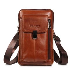 Sac à bandoulière en cuir véritables Sac à bandoulière Sac pour téléphone - Newchic - Modalova
