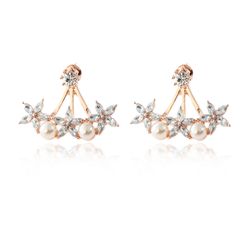 Fleurs Douces Strass Perles Boucles D'oreilles Boucles D'oreilles De Mode Boucles D'oreilles Mignonnes pour les s - Newchic - Modalova