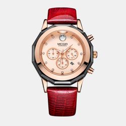 Mode Casual s Montre-Bracelet Bracelets En Cuir Grand Cadran Montre À Quartz - Newchic - Modalova