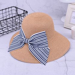 Chapeau de paille bowknot de vacances respirant sauvage pour s en plein air - Newchic - Modalova