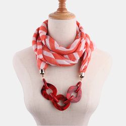 Collier multicouche en coton flammé imprimé bohème à la main chaîne perlée s foulard châle collier - Newchic - Modalova