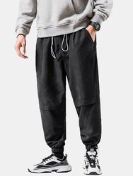 Salopette de taille décontractée à cordon de serrage en coton avec cordons élastiques - Newchic - Modalova