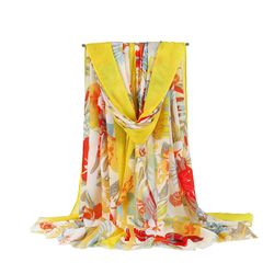 S Fleur Imprimer Bohemia Voyage Plage Crème Solaire Vintage Vogue Coton Soft Foulard En Soie Châle - Newchic - Modalova