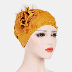 Bonnet musulman en mousseline de soie en maille de foulard de fleurs monochrome - Newchic - Modalova