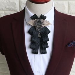 Cravate fashion vintage de mariage groomsmen cravate nœud papillon de costume d'affaires des s anglais - Newchic - Modalova