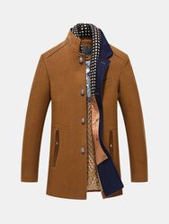 Manteau Printemps Mi-long Renforcé en Laine Trench-coat Business Décontracté Élégant Coupe Ajustée - Newchic - Modalova