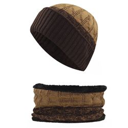 Bonnet en velours de laine écharpe hiver Vogue garder oreille cou chaud ski vélo écharpe Bonnet ensemble - Newchic - Modalova