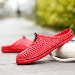 Chaussures Ajourées Respirantes D'une Grande Pointure Pour Extérieur Sandales De Plage Slip-on Sabots Décontractés - Newchic - Modalova