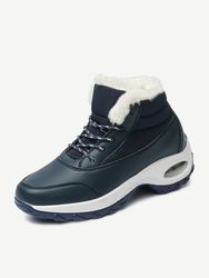 Doublure chaude antidérapante imperméable à lacets bottes plates-formes décontractées pour les s - Newchic - Modalova