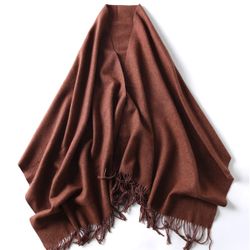 LYZA 200CM Écharpe en Laine Couleur Unie Taille Large Cache-col d'hiver Châle Double Usage pour - Newchic - Modalova