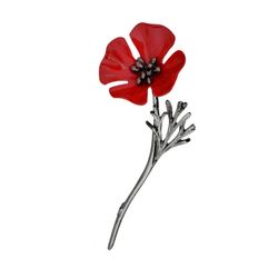 Broche vintage de fleur de pavot rouge de mode broche accessoires de costume de costume pour unisexe - Newchic - Modalova