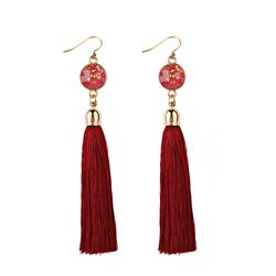 Bohemian Tassel longues boucles d'oreilles déclaration pendantes Drop Dangle boucles d'oreilles pour les s - Newchic - Modalova