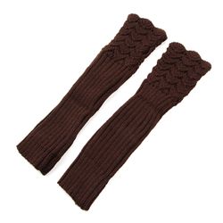Automne Hiver évider Crochet Mitaines sans doigts à tricoter Gants à long bras - Newchic - Modalova