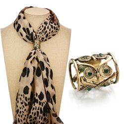 Vintage Creux Hibou Foulards Boucle Broches Unique Strass Châle Boucle Clip Costume Bijoux - Newchic - Modalova