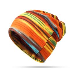Bonnet Coton Casual à Rayures Chapeau d'extérieur Coupe-vent Foulard à Double Usage pour - Newchic - Modalova