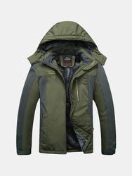 XL Plus taille extérieure épaissir escalade coupe-vent résistant à l'eau veste à capuches - Newchic - Modalova