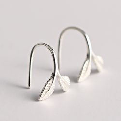 Boucles d'oreilles en argent Sterling Fashion argent feuille oreille Drop boucles d'oreilles mignon cadeau pour les s - Newchic - Modalova