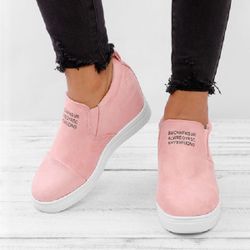 Grandes s de taille quotidienne, taille confortable en daim, bottes plates et plates - Newchic - Modalova