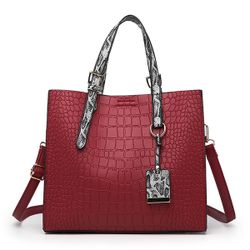 Sac à main fourre-tout en crocodile Sac à bandoulière en cuir PU solide Sac à bandoulière décontracté - Newchic - Modalova