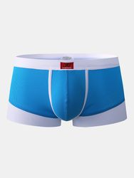 S Patchwork Sous-vêtements Pochette Colorblock Respirant Strech Boxer Briefs - Newchic - Modalova