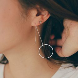 Boucles d'oreilles à perles longues en argent sterling 925 Sterling Silver - Newchic - Modalova