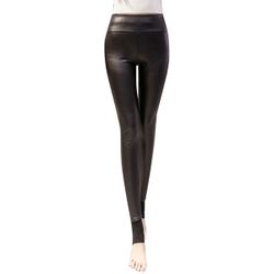 S Hiver Épais Thin Thermal Thermique Doublé PU Legging Extensible Pantalon Pantyhose Élastique - Newchic - Modalova