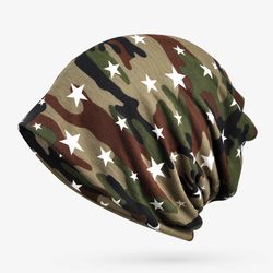 Chapeau de bonnet en coton ethnique camouflage étoiless, bon élasthanne foulards turban élastiques - Newchic - Modalova