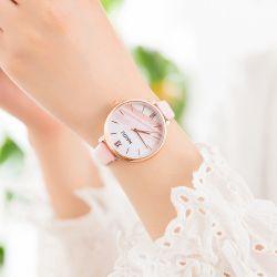 Montre à la mode en cuir de montre de quartz de s de marbre à la mode Montre simple de style d'unité centrale - Newchic - Modalova